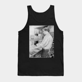 Chef - drawing charcoal by Avril Thomas Tank Top